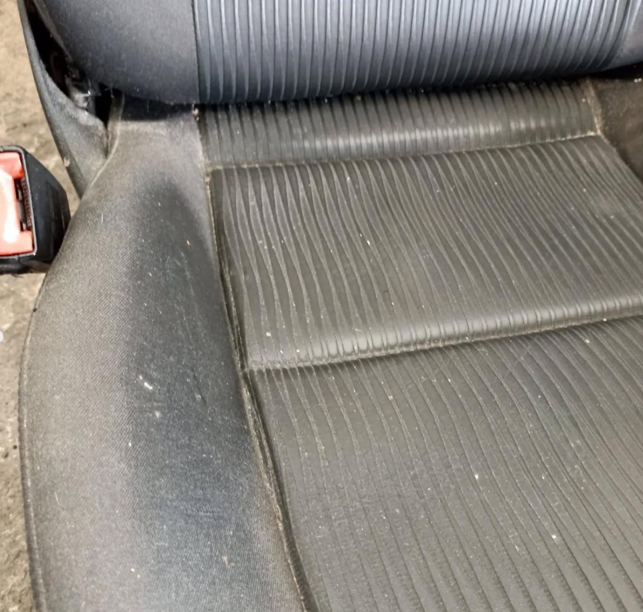 asientos de coche sucios antes de limpieza de tapicería en Nules
